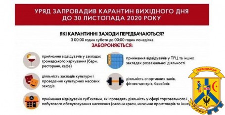 УРЯД ЗАПРОВАДИВ КАРАНТИН ВИХІДНОГО ДНЯ УРЯД ЗАПРОВАДИВ КАРАНТИН ВИХІДНОГО ДНЯ